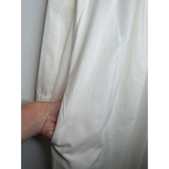 1990s Eileen West White Cotton Lace Pintuck Nightgown Medium - Picture 8 of 13